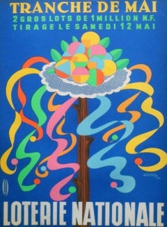 «Tranche De Mai» - Cartel original de la Lotería Nacional, de Joseph Koutachy, 1962