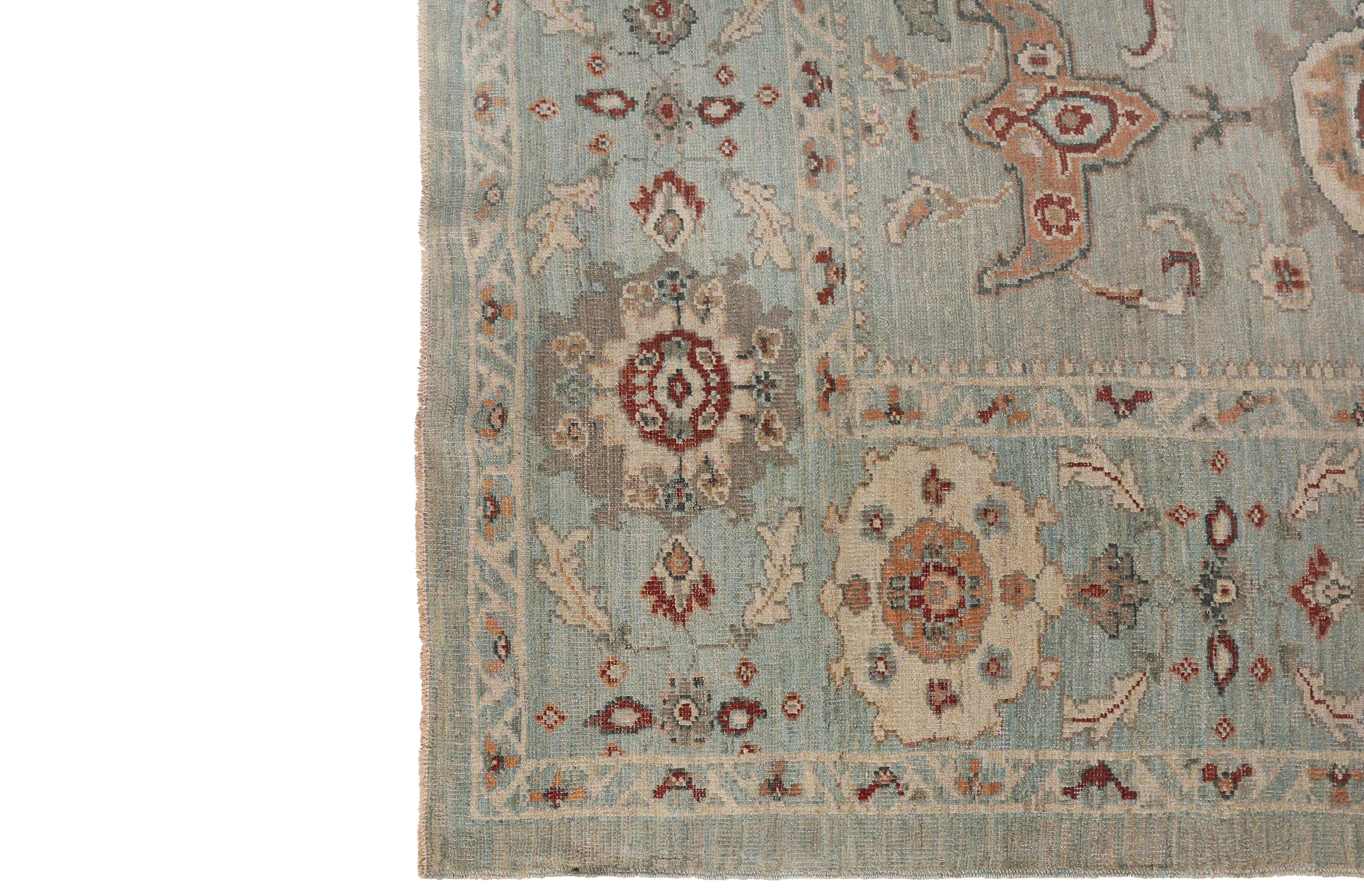 Introducing the exquisite Turkish Sultanabad Rug, measuring 8'6