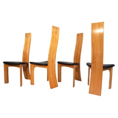 Tranekaer ensemble de 4 chaises de salle à manger Iris par Bob Van Den Berghe, 1980