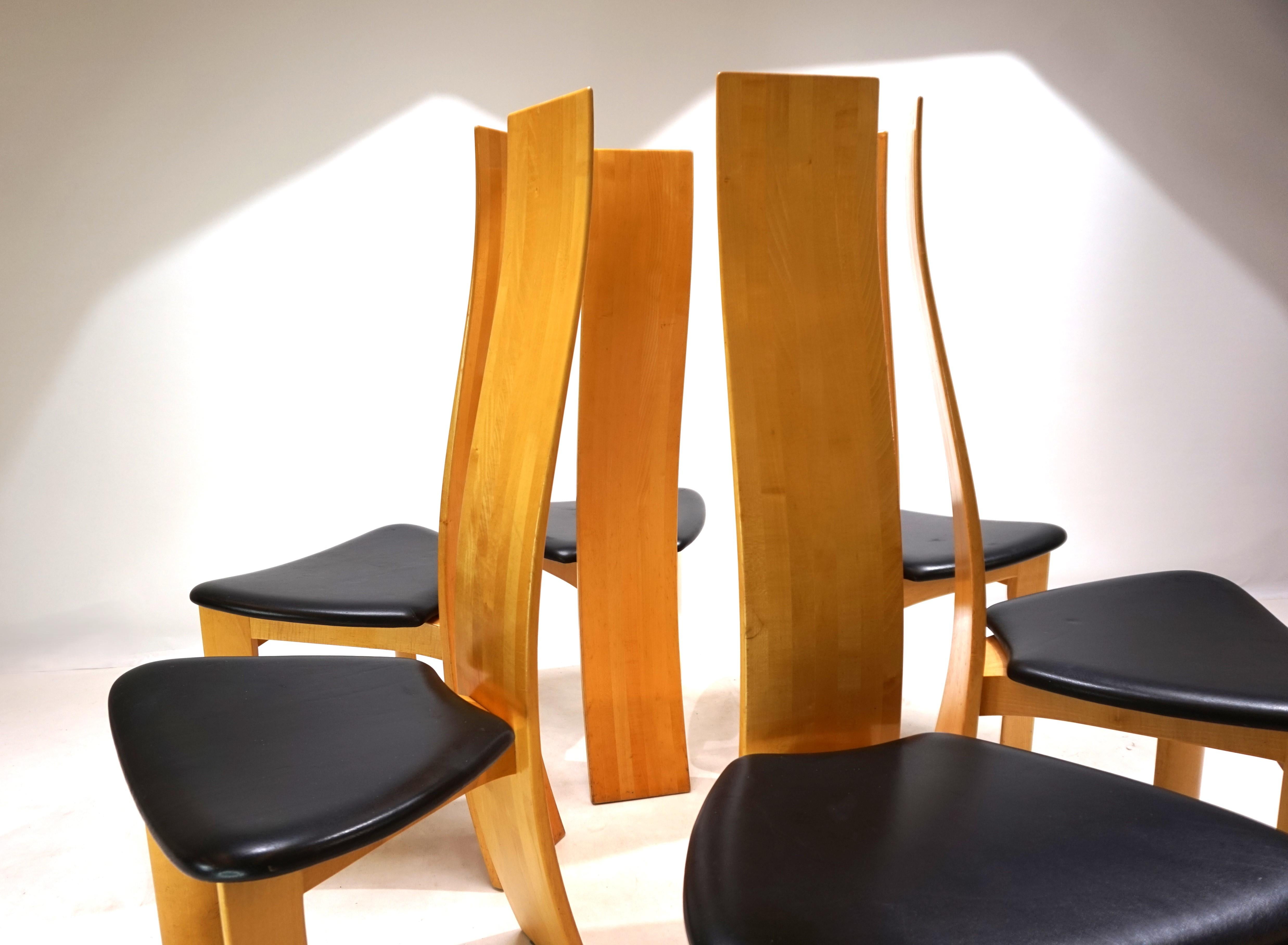 Set di 6 sedie da pranzo Iris Tranekaer di Bob van der Berghe, 1980 in vendita 8