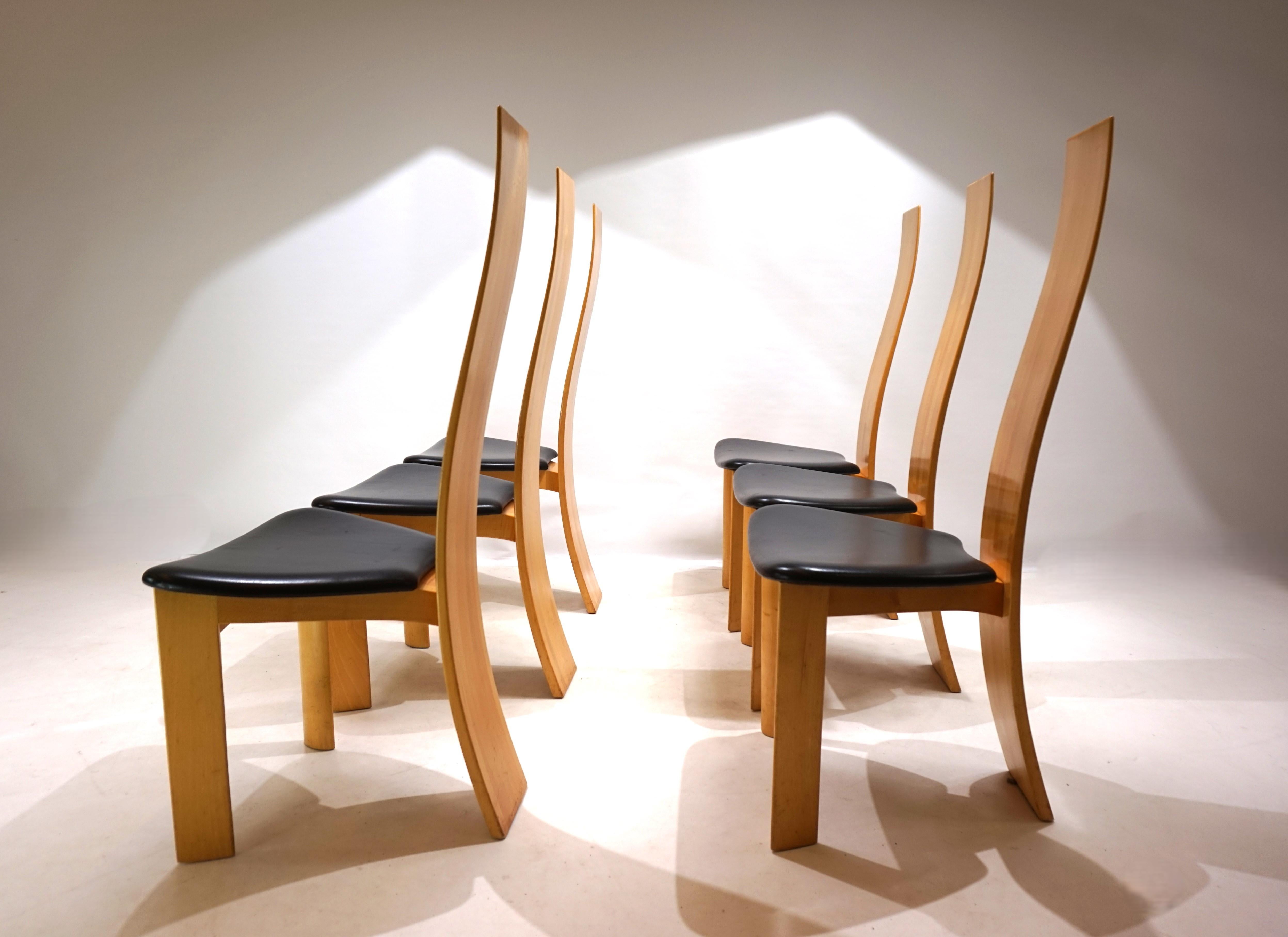 Set di 6 sedie da pranzo Iris Tranekaer di Bob van der Berghe, 1980 in vendita 10