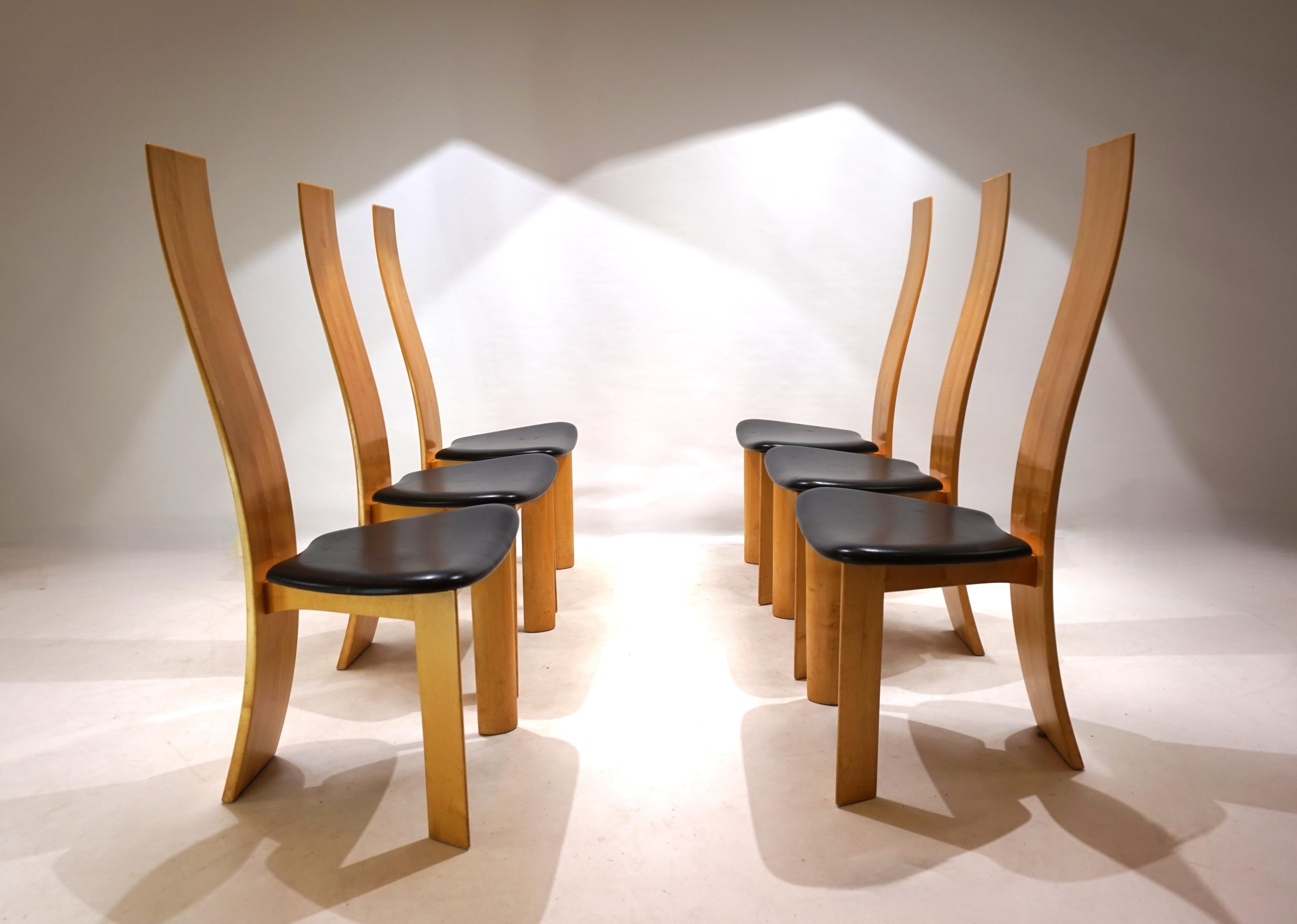 Set di 6 sedie da pranzo Iris Tranekaer di Bob van der Berghe, 1980 in vendita 2
