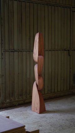 Tranquil Oak Standing Sculpture Still Stand No12: Artistry by Joel Escalona