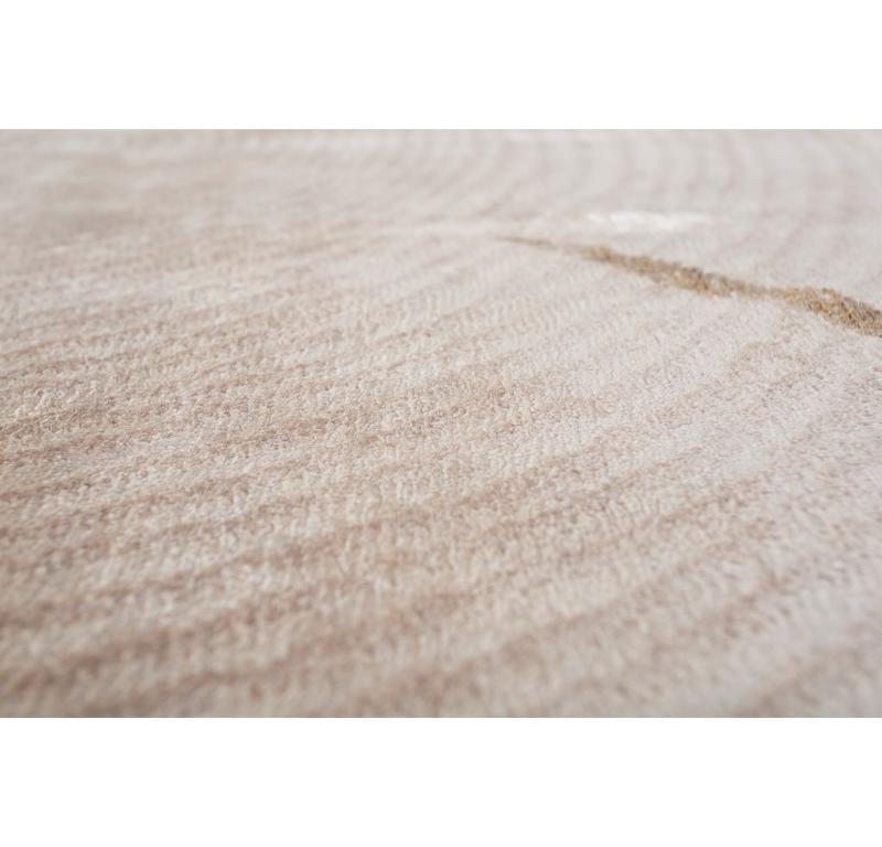 Indian Tranquil Sandscape Marble & White Sand 150x240 cm Handknotted Rug For Sale