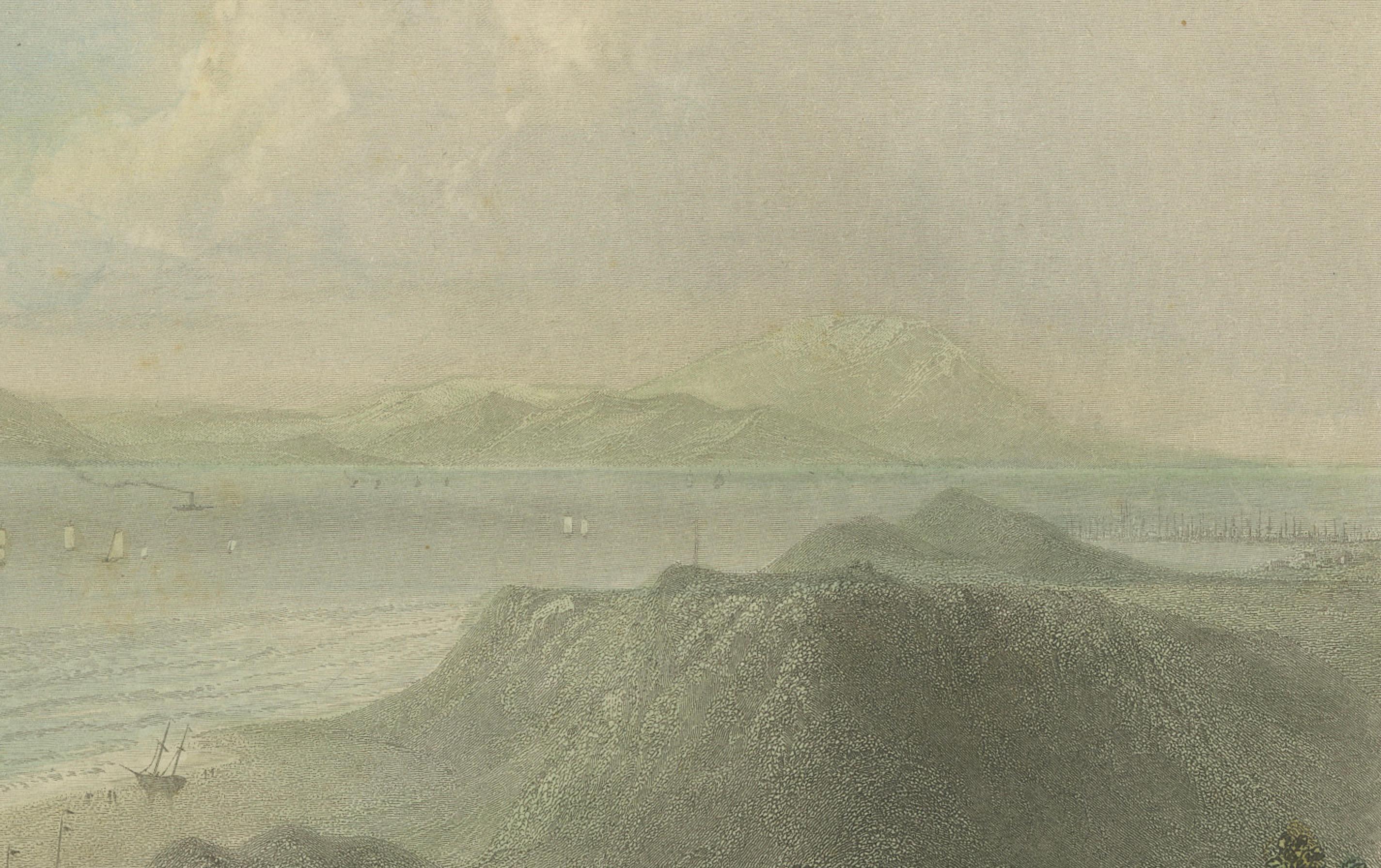 Tranquil View of The Solway aus dem Hafen von Harrington in England, 1841 im Angebot 1