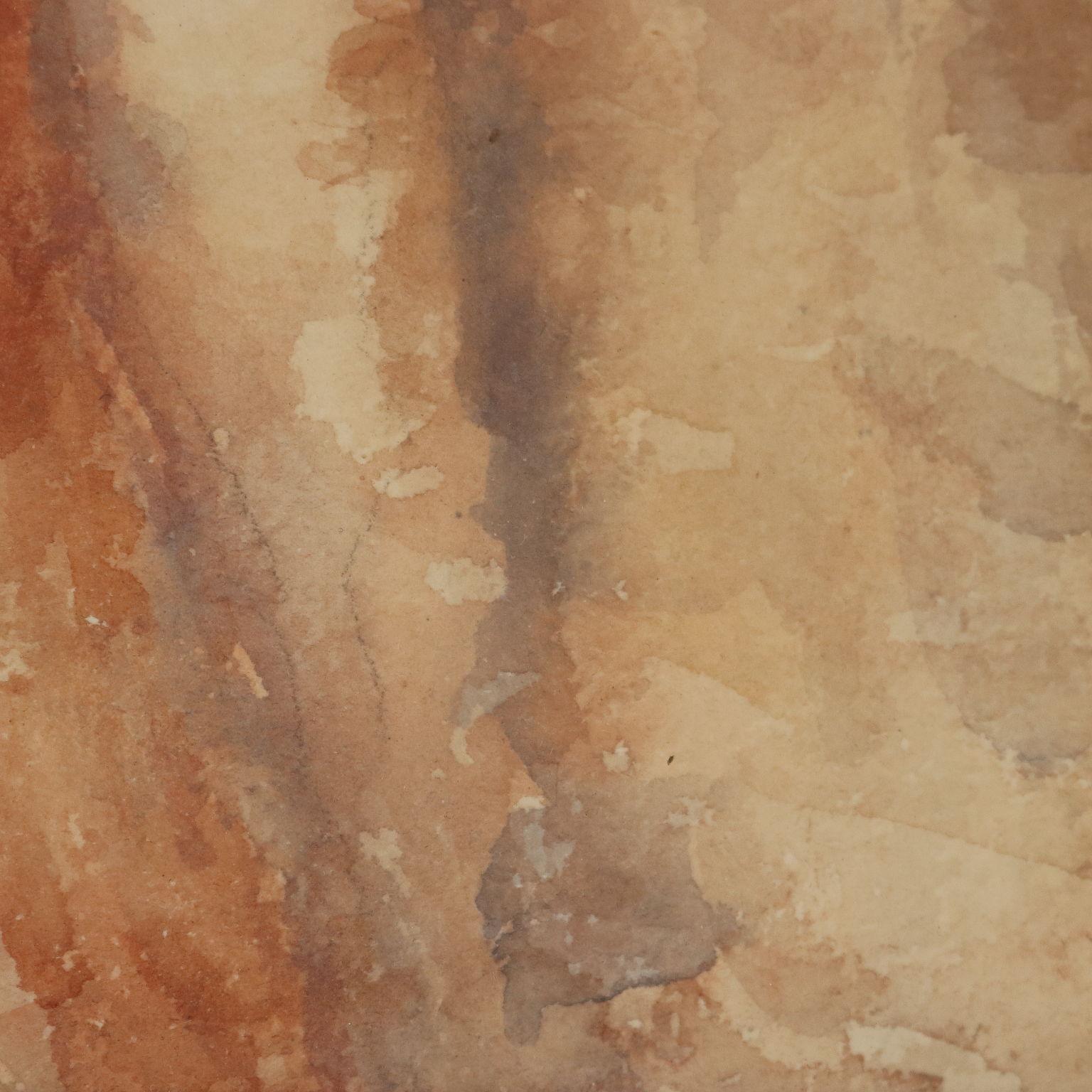 Aquarell auf Papier. Monogramm des Künstlers oben links.
Tranquillo Cremona, nach einer ersten, der romantischen Malerei nahestehenden Phase, ab 1870  wendet er sich von den Einflüssen Francesco Hayez' ab und entwickelt einen Malstil mit