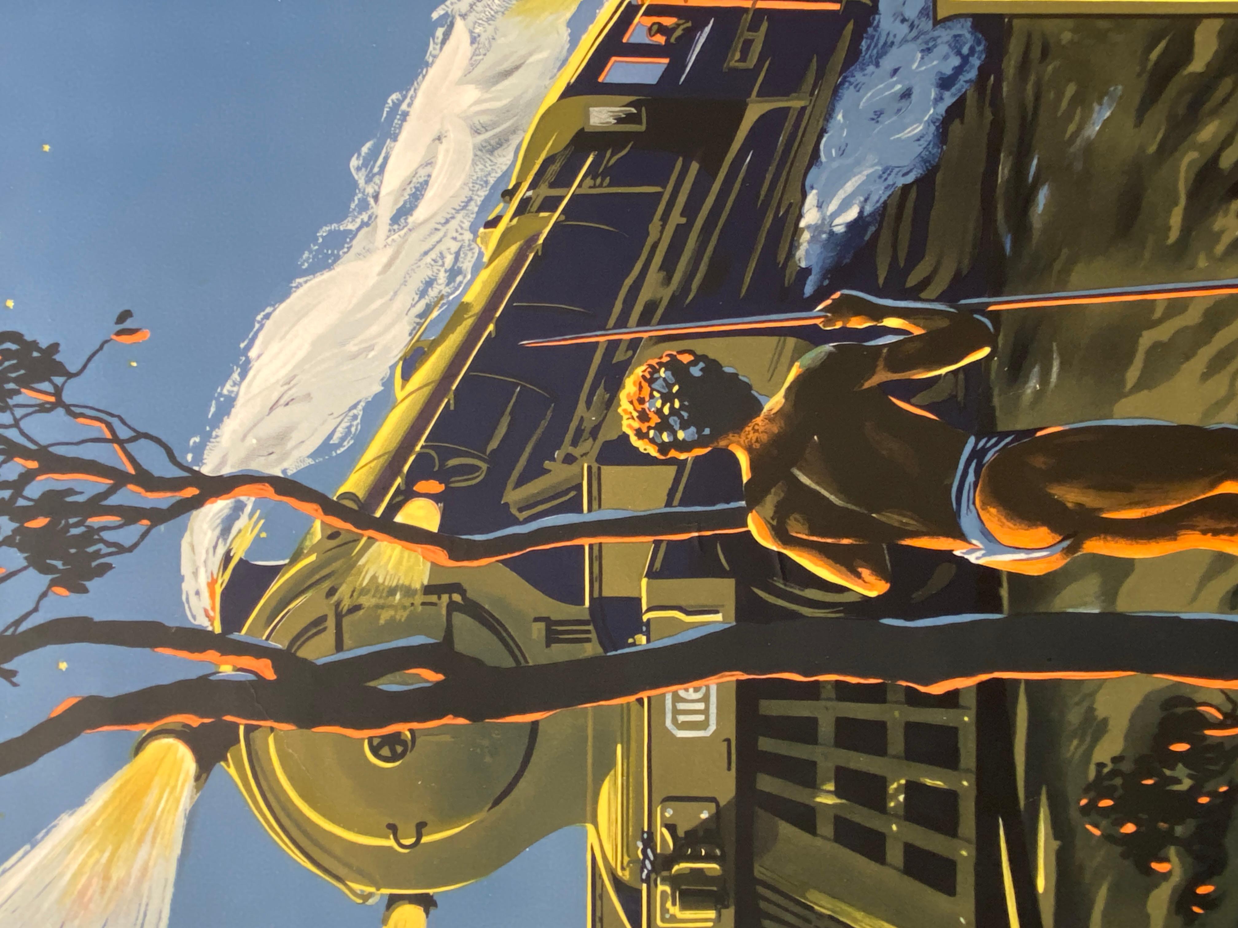 Trans-Australian Railway Original Vintage Poster by Tromf, 1935 For Sale 2