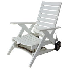 Fauteuil de patio à rallonge Transat, français, vers 1960