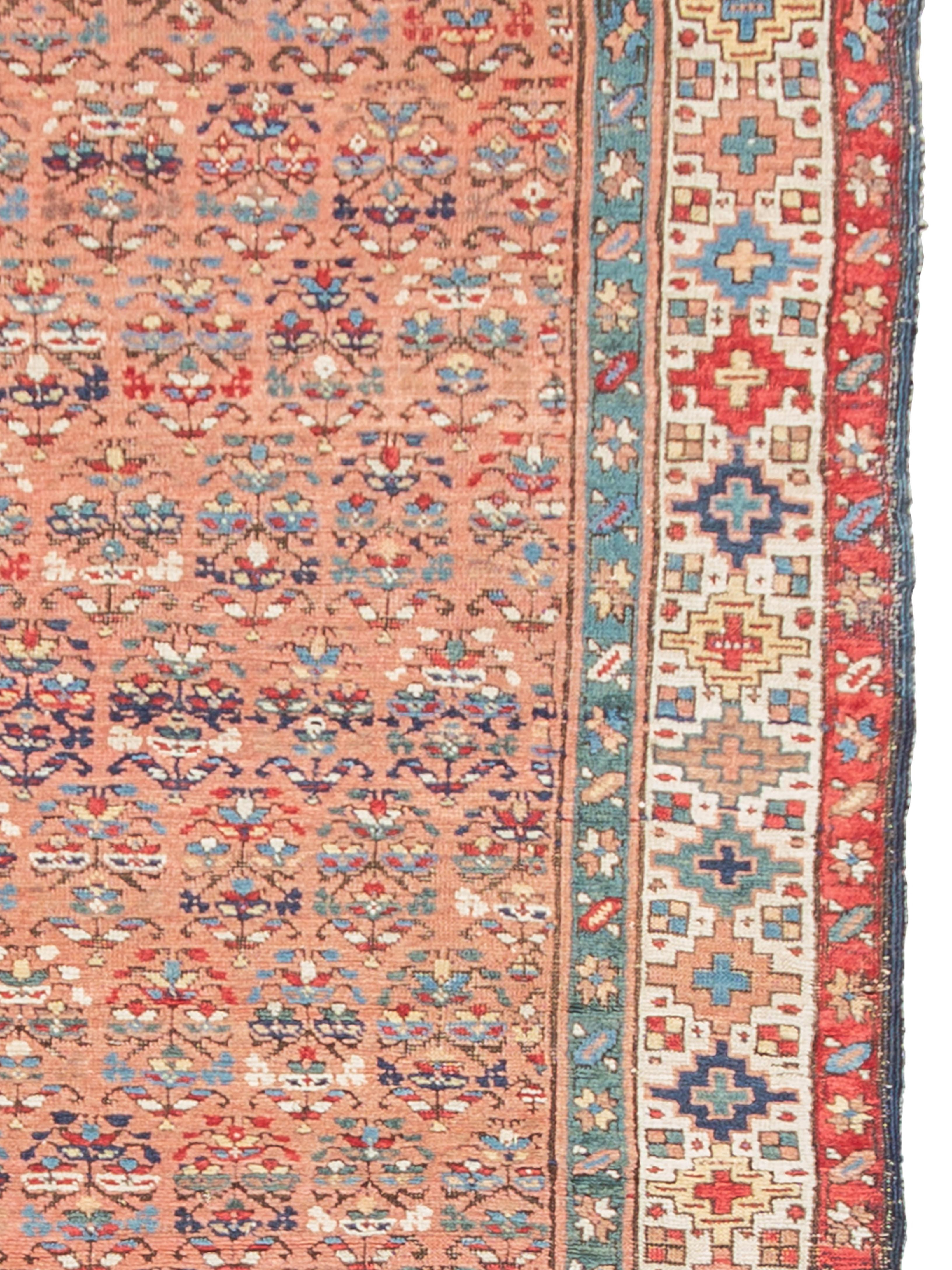 Hand-Knotted Transcaucasian runner, Late 19th Century For Sale