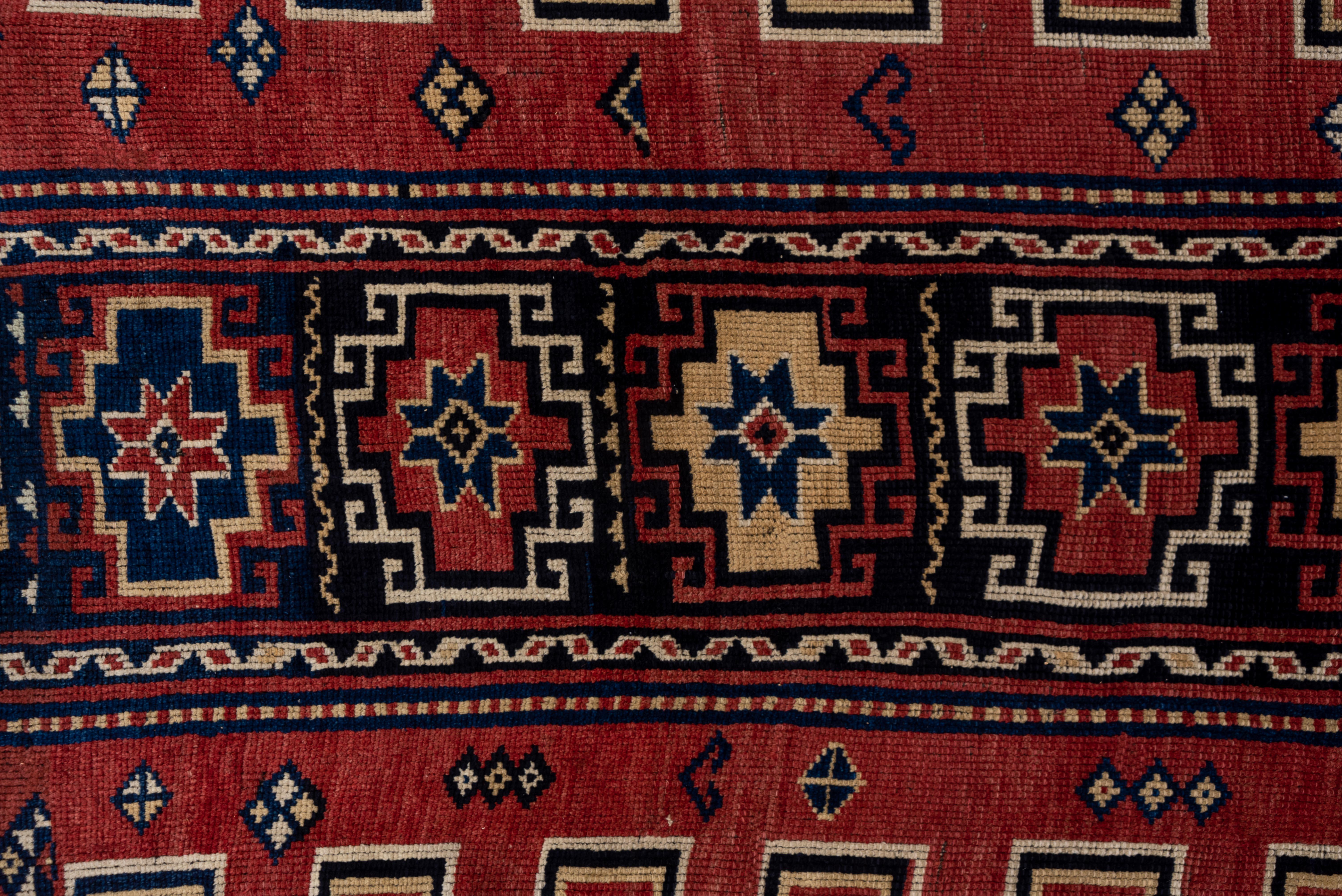 Wool Transcaucasian Tribal Antique Rug - 1910 For Sale