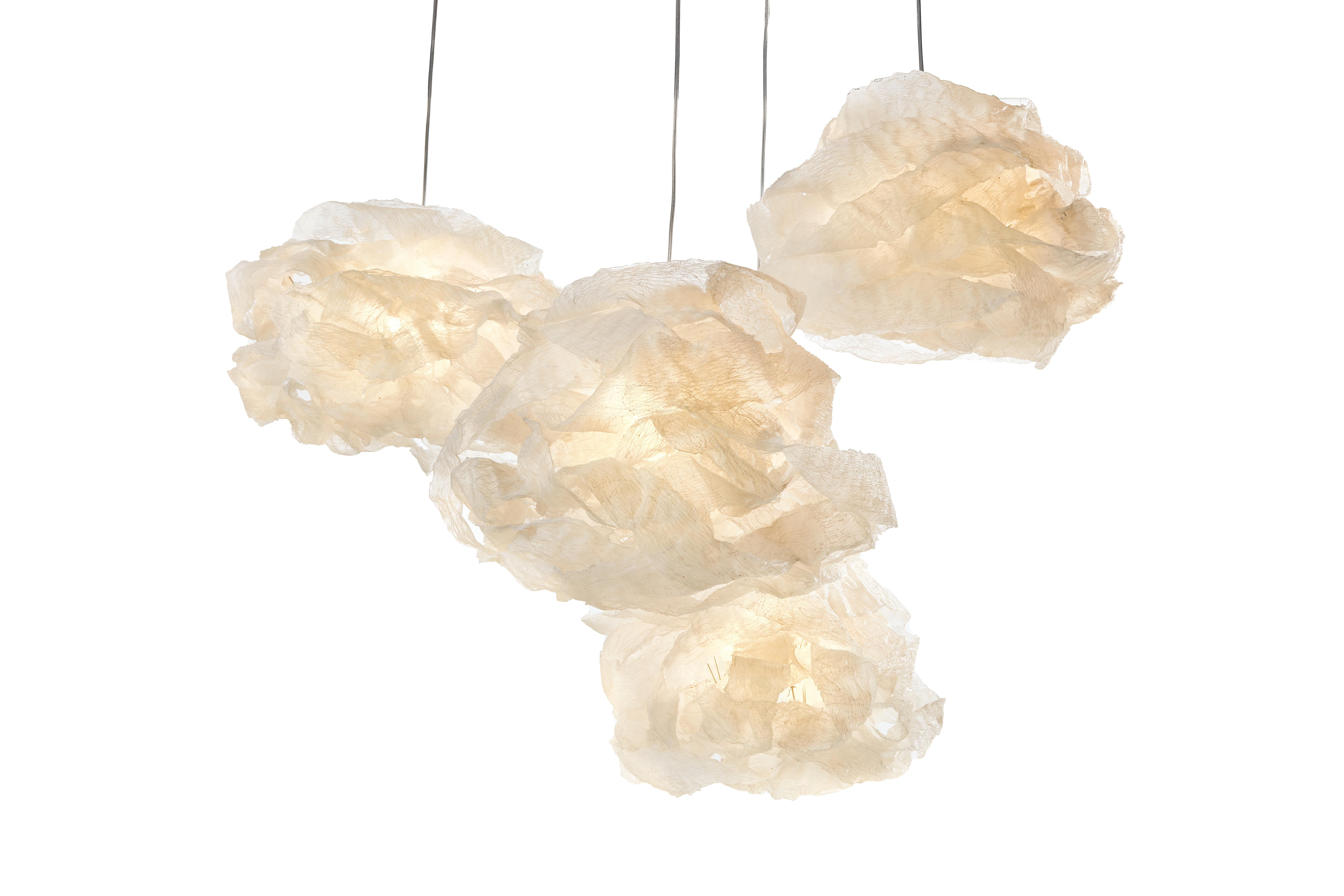 Transcendence 1 by Ango, Handcrafted Diaphanous Cloud Pendant Light For Sale