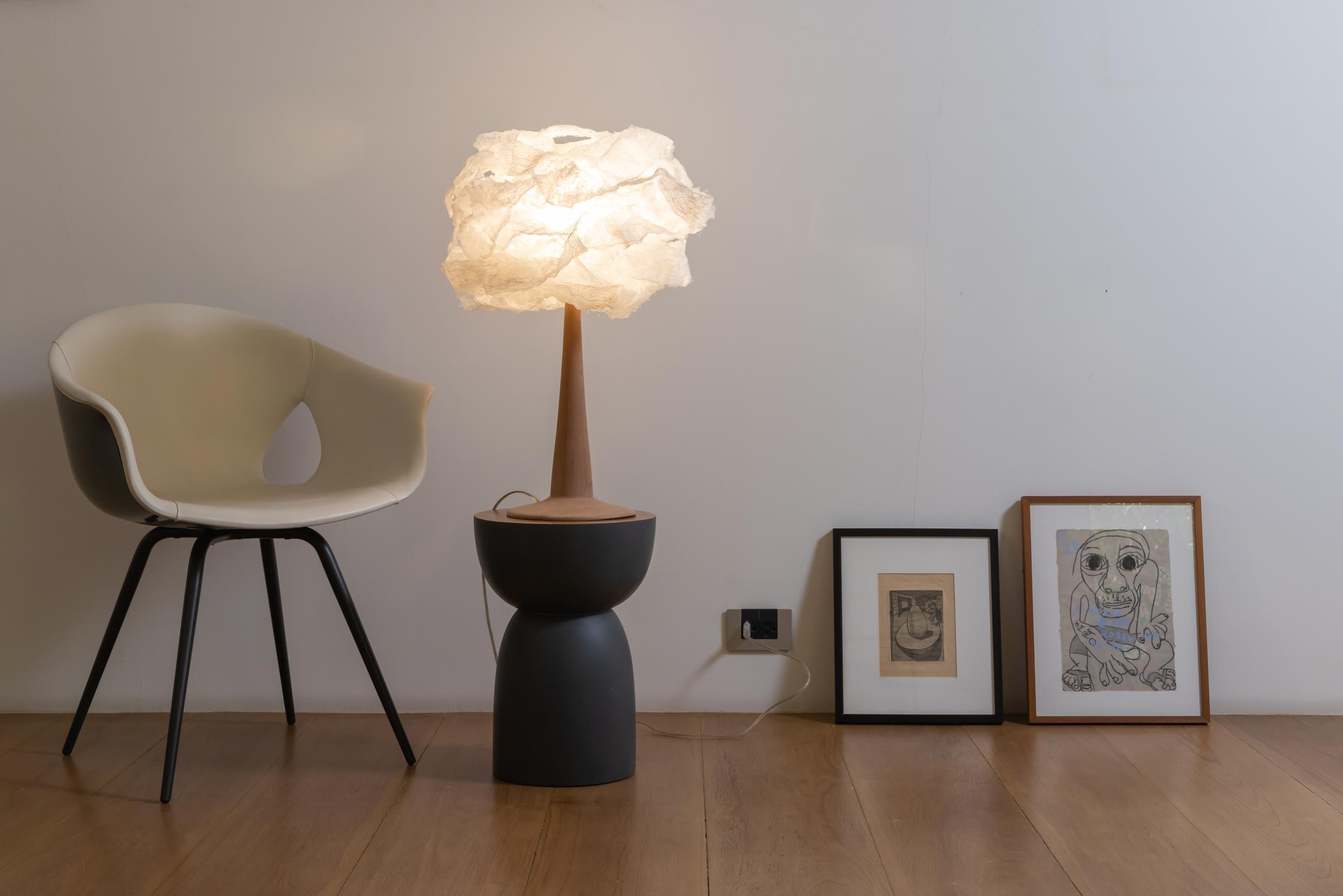Thai Transcendence table by Ango, Hand-Crafted Sculptural Table Lamp For Sale