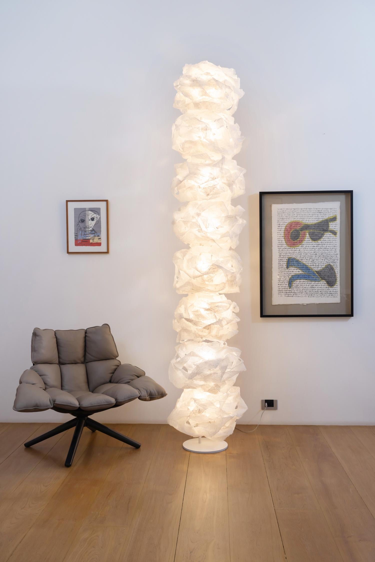 Transcendence tower by Ango, Hand-Crafted Sculptural Floor Light In New Condition For Sale In Bangkok, TH