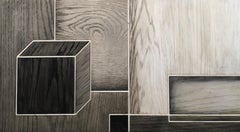 'Transcendance' Orb Series Ink Painting on Wood
