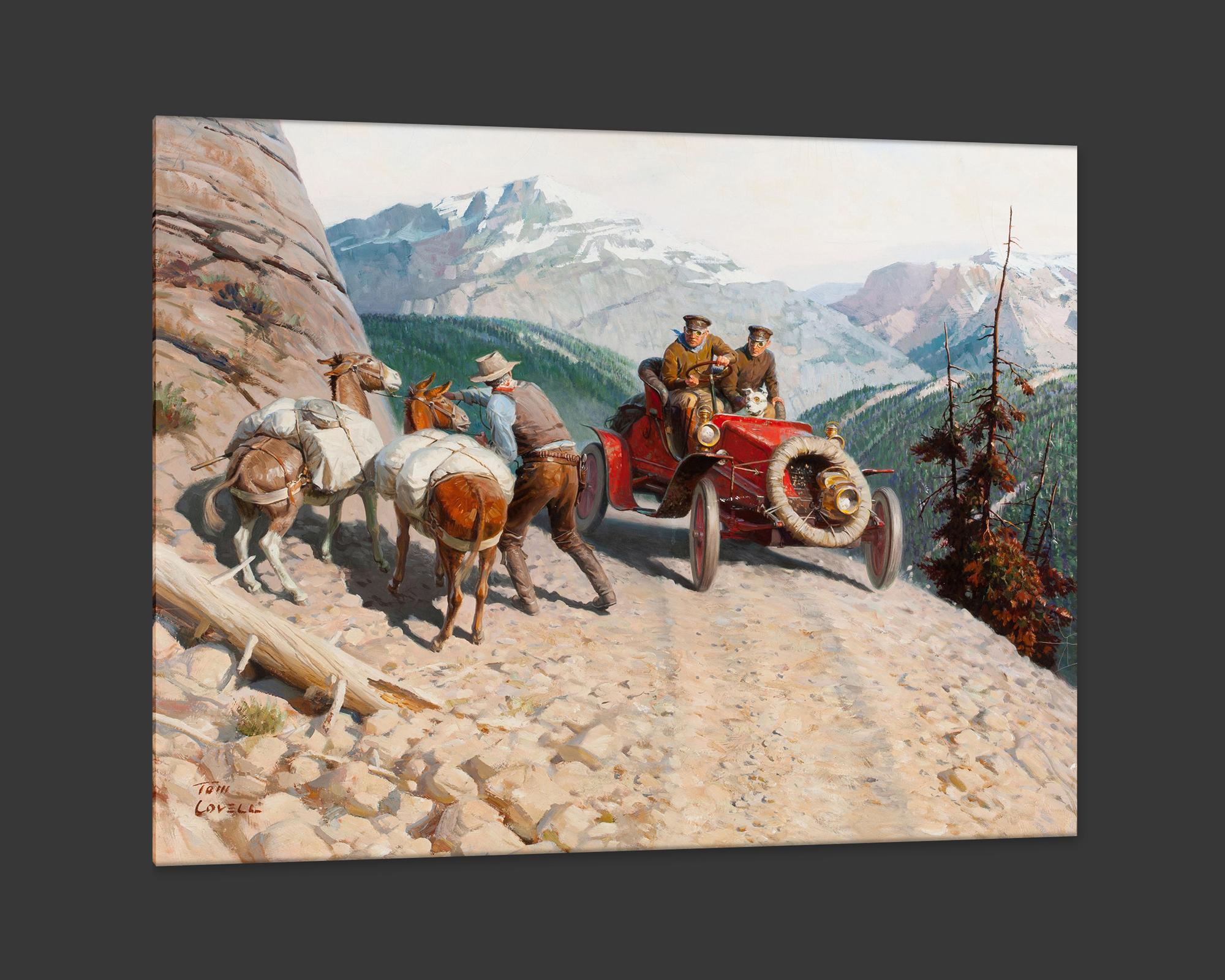 Transcontinental Trail, after American Classical Oil Painting by Tom Lovell In New Condition For Sale In Fairhope, AL