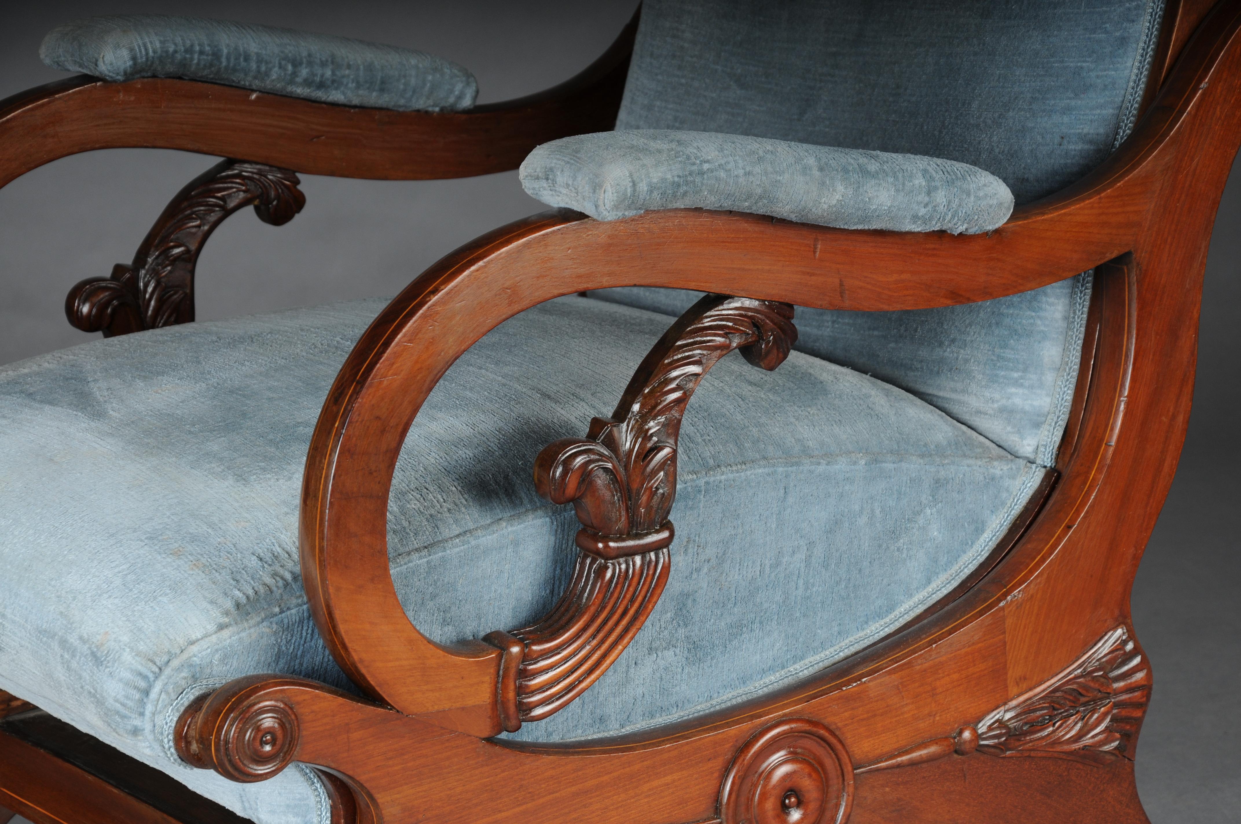 Transformable armchair attributed to Schinkel, circa 1825, Mahogany For Sale 6