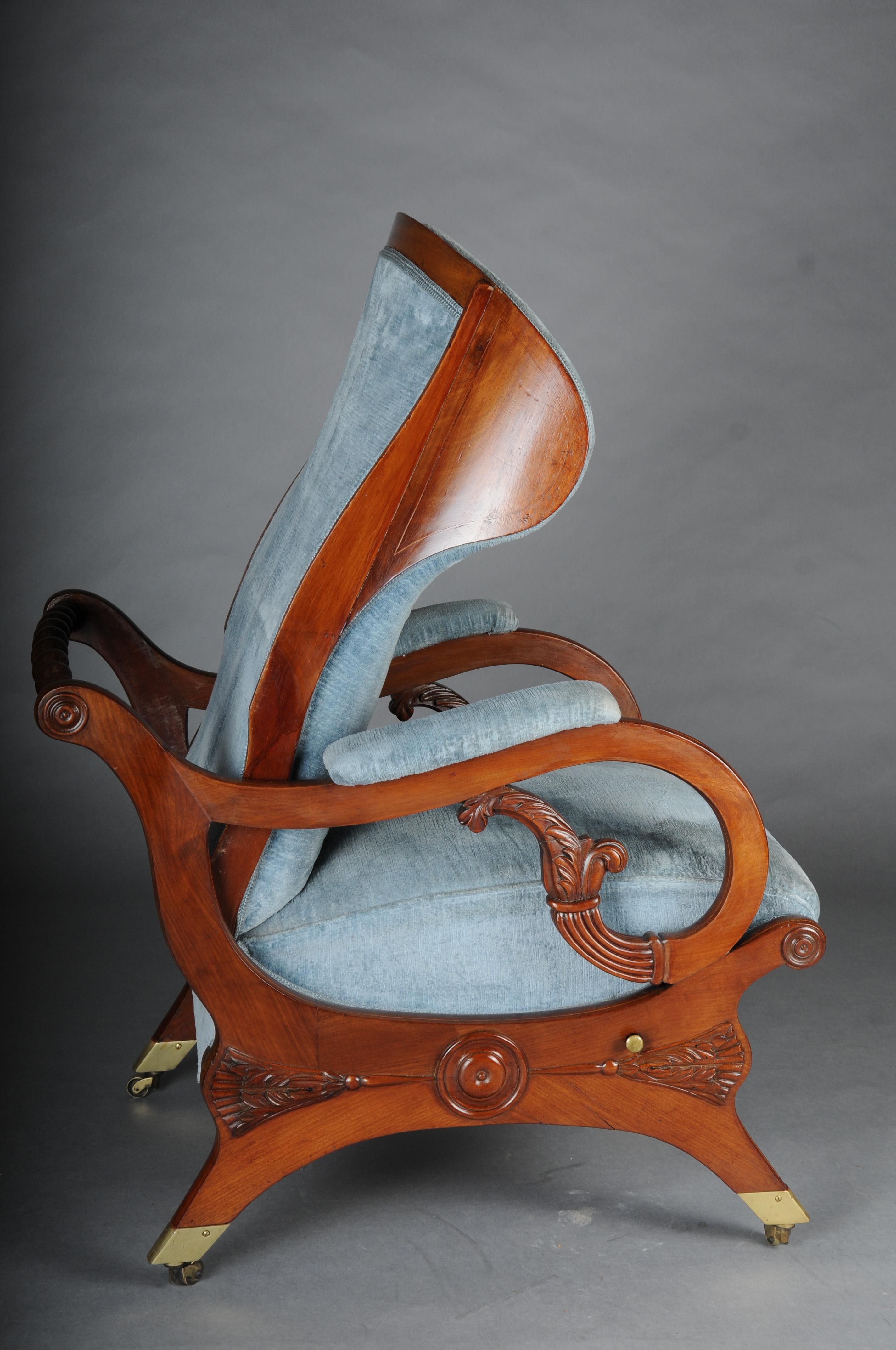 Transformable armchair attributed to Schinkel, circa 1825, Mahogany For Sale 8