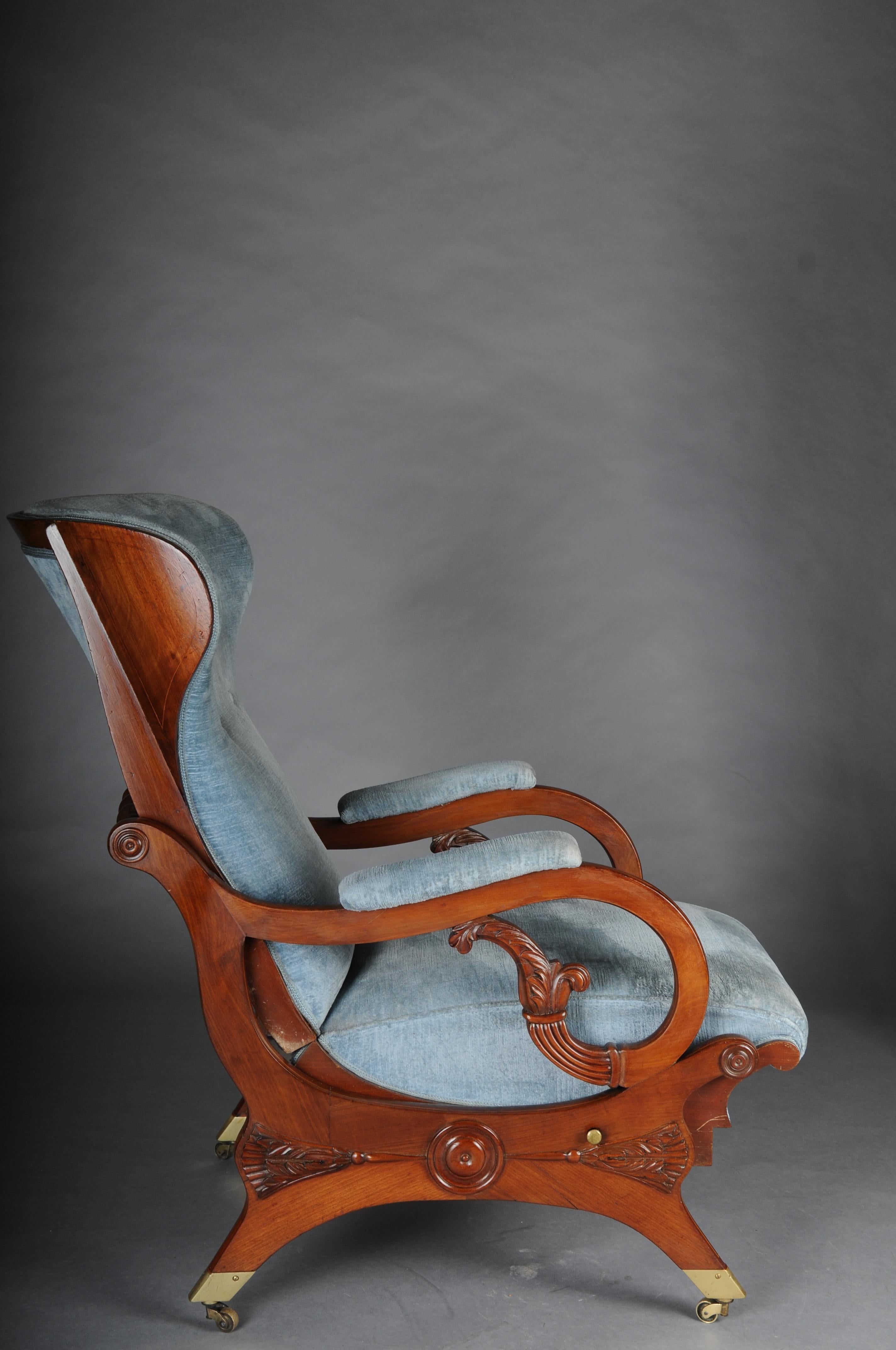 Transformable armchair attributed to Schinkel, circa 1825, Mahogany For Sale 9