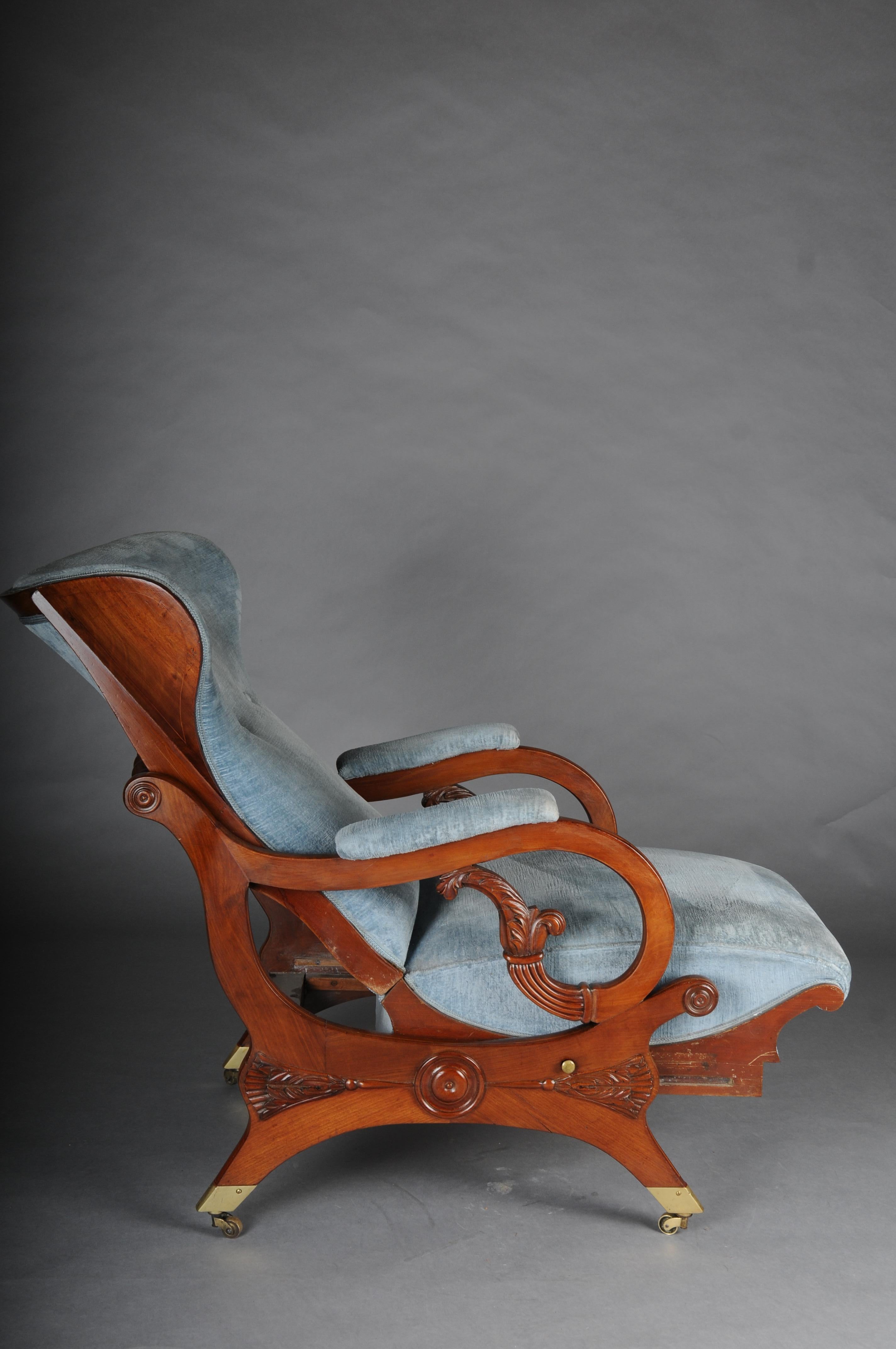 Transformable armchair attributed to Schinkel, circa 1825, Mahogany For Sale 10