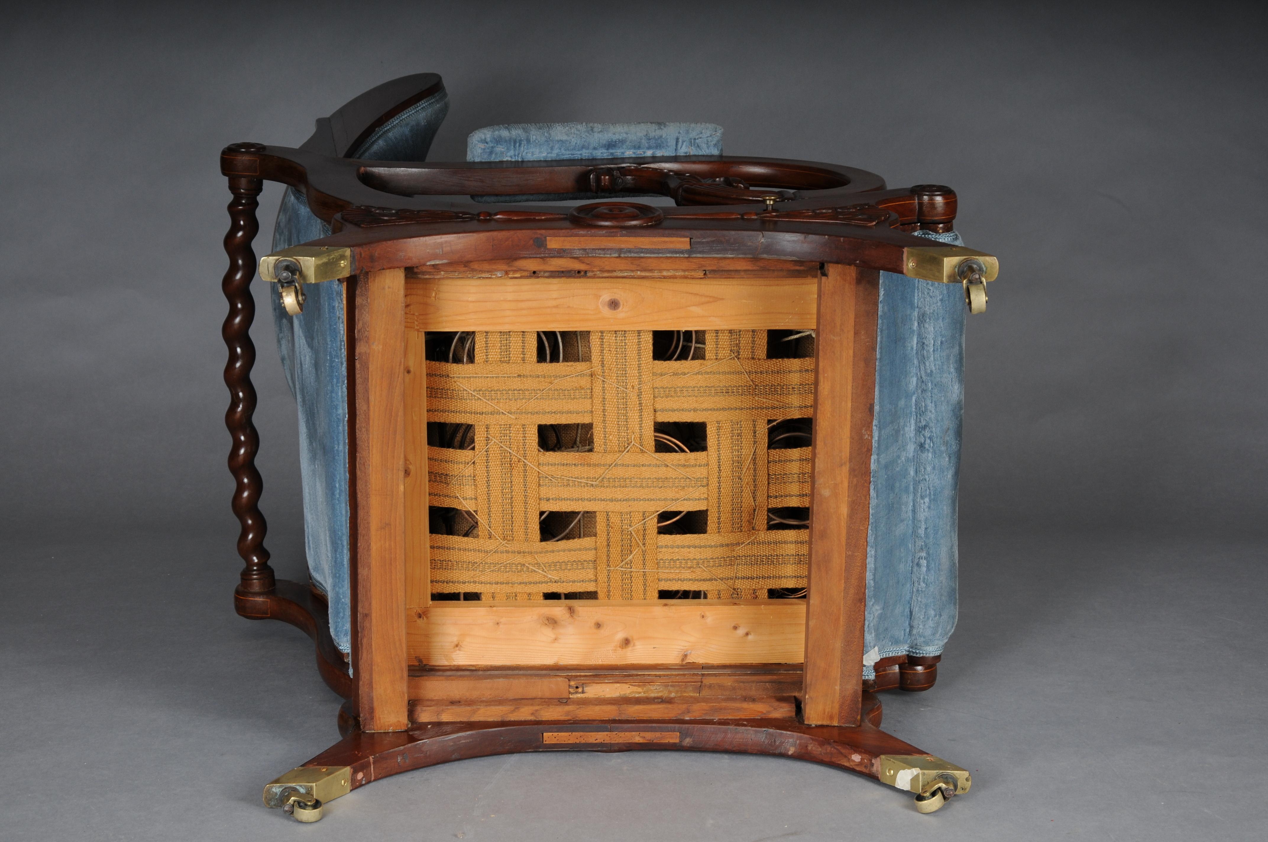 Transformable armchair attributed to Schinkel, circa 1825, Mahogany For Sale 11