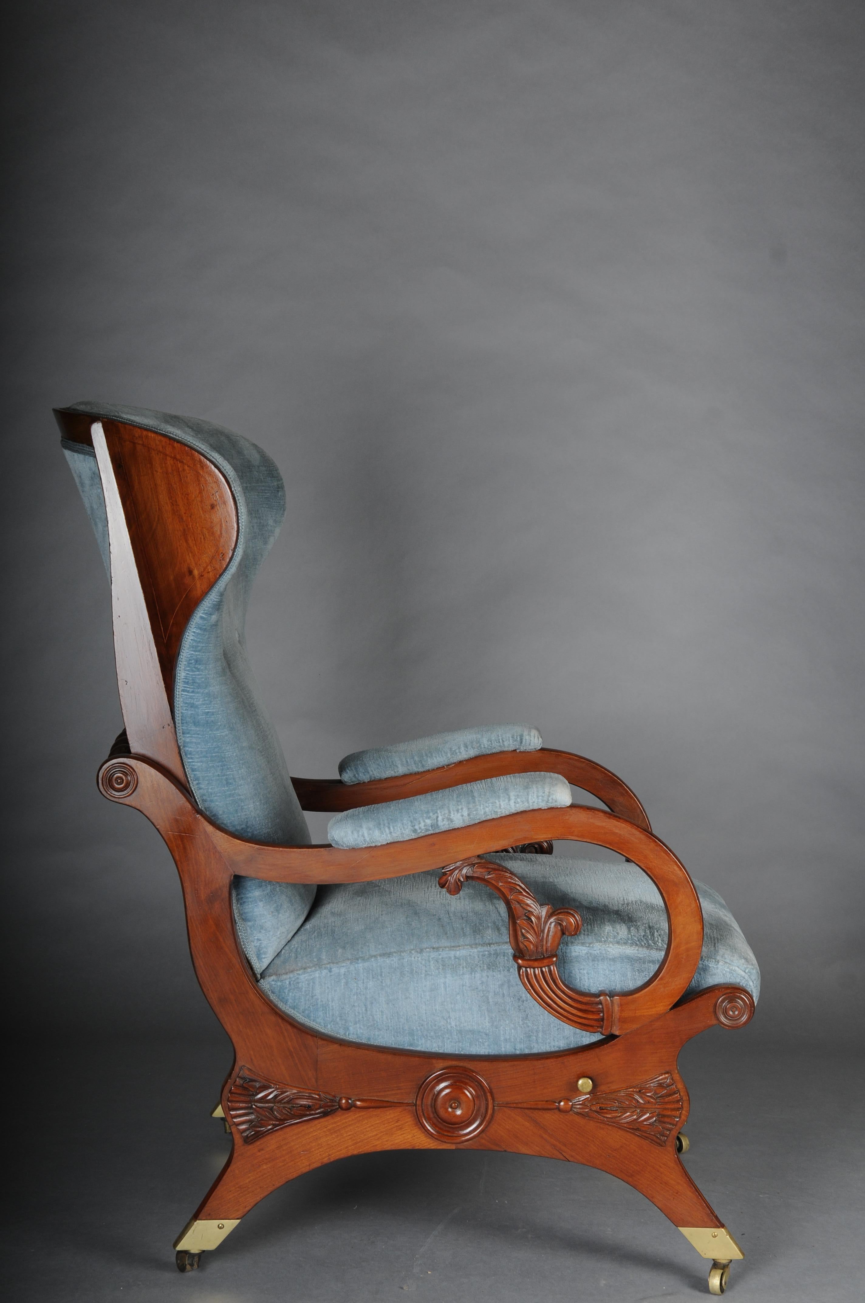 Transformable armchair attributed to Schinkel, circa 1825, Mahogany For Sale 12