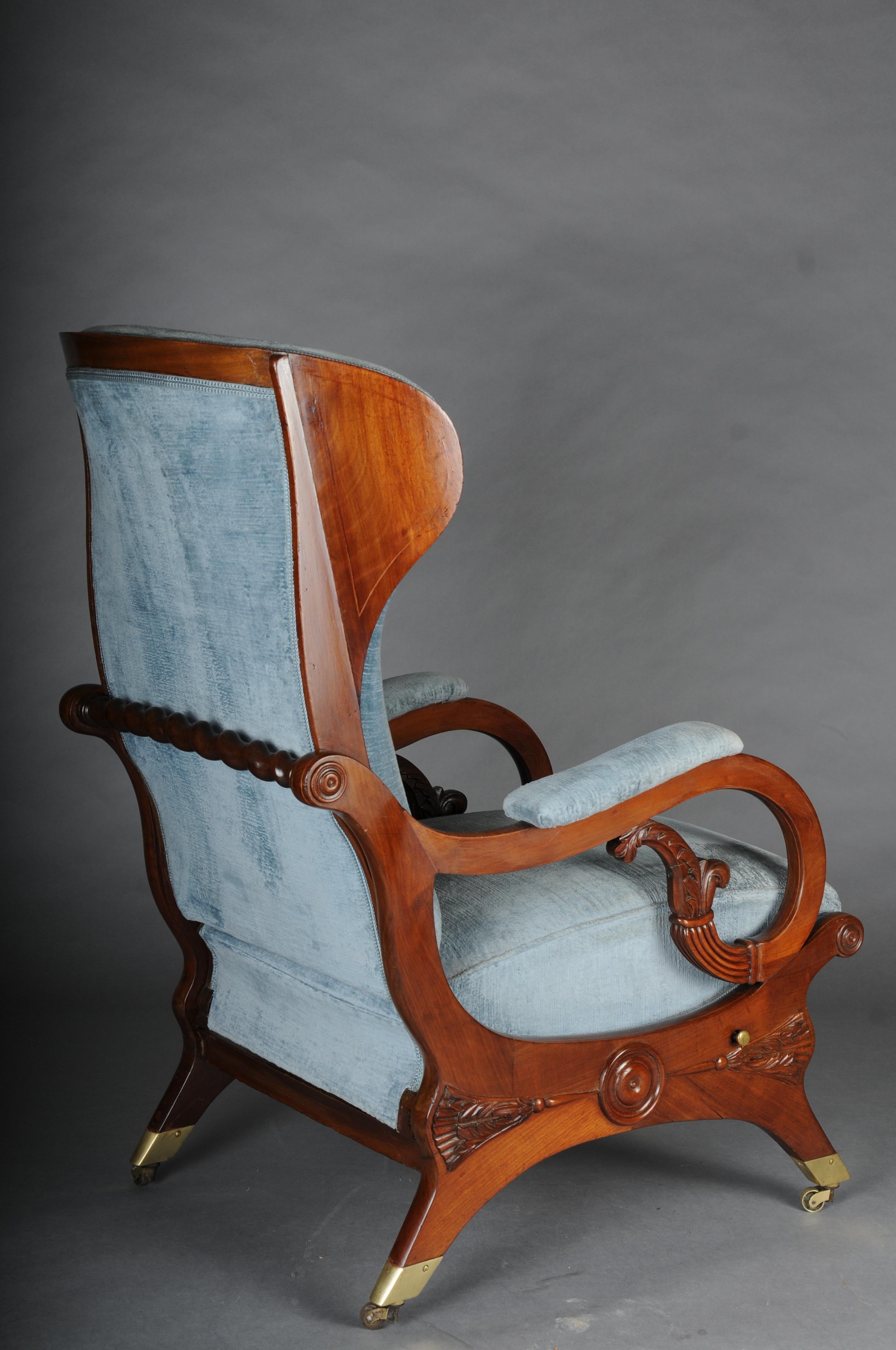 Transformable armchair attributed to Schinkel, circa 1825, Mahogany For Sale 1