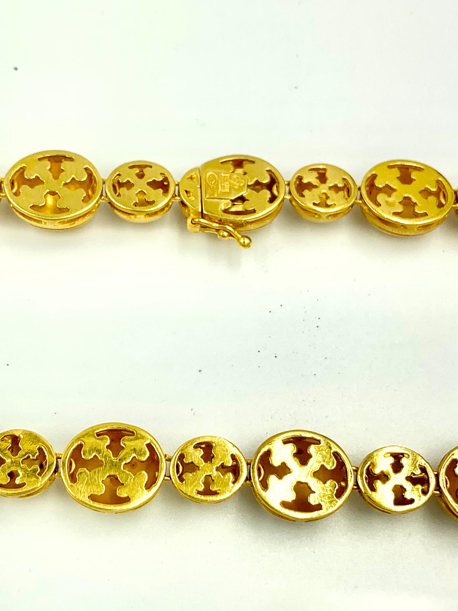 Transformable Halskette im byzantinischen Stil Reticulated 18K Gelbgold Kreuzdesign im Angebot 6
