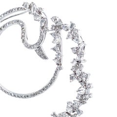 Broche y Colgante Cisne de Diamantes Transformable en Oro Blanco de 18 Kilates