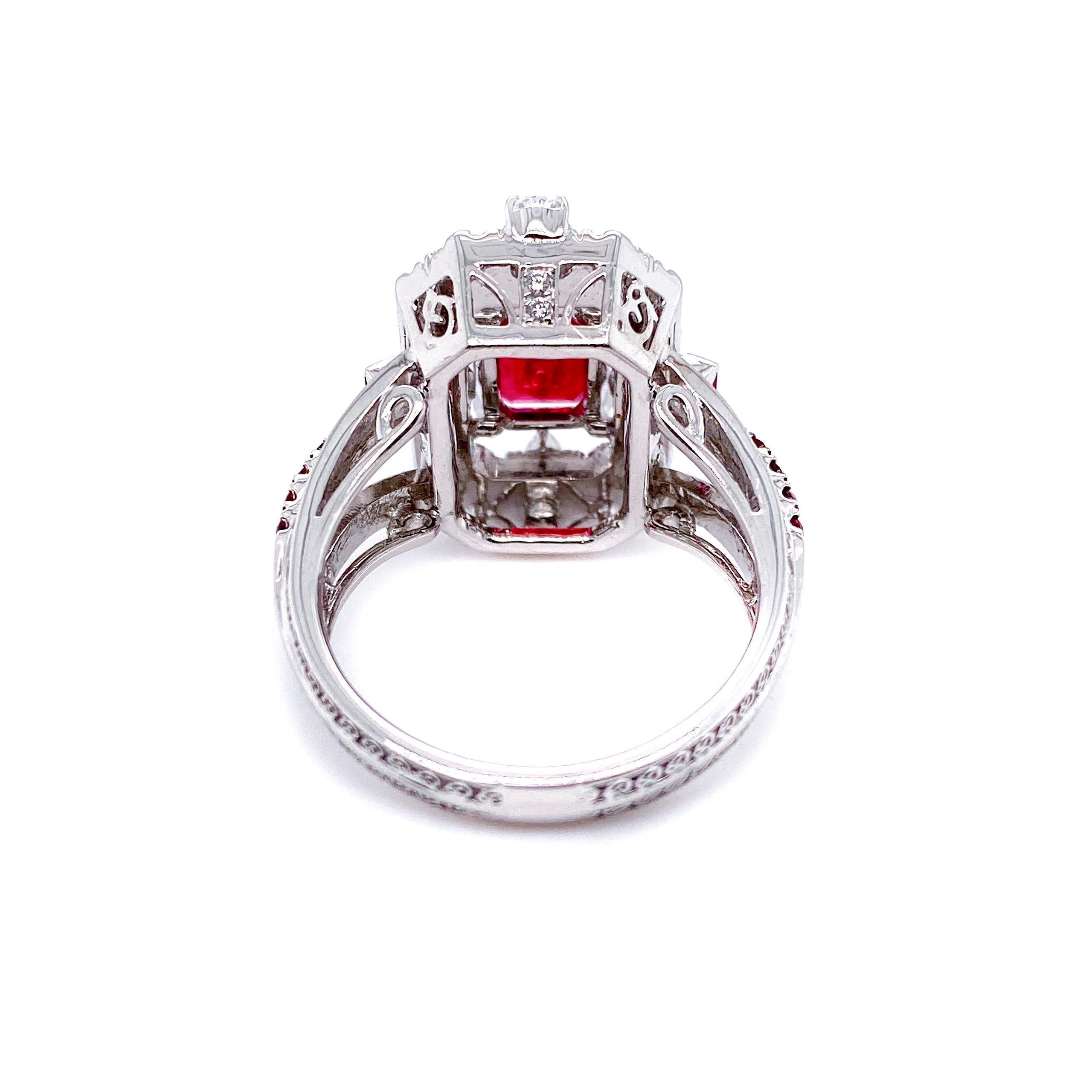 Artisan Transformable GRS Certified 'Pigeon's Blood' Ruby Cocktail Ring