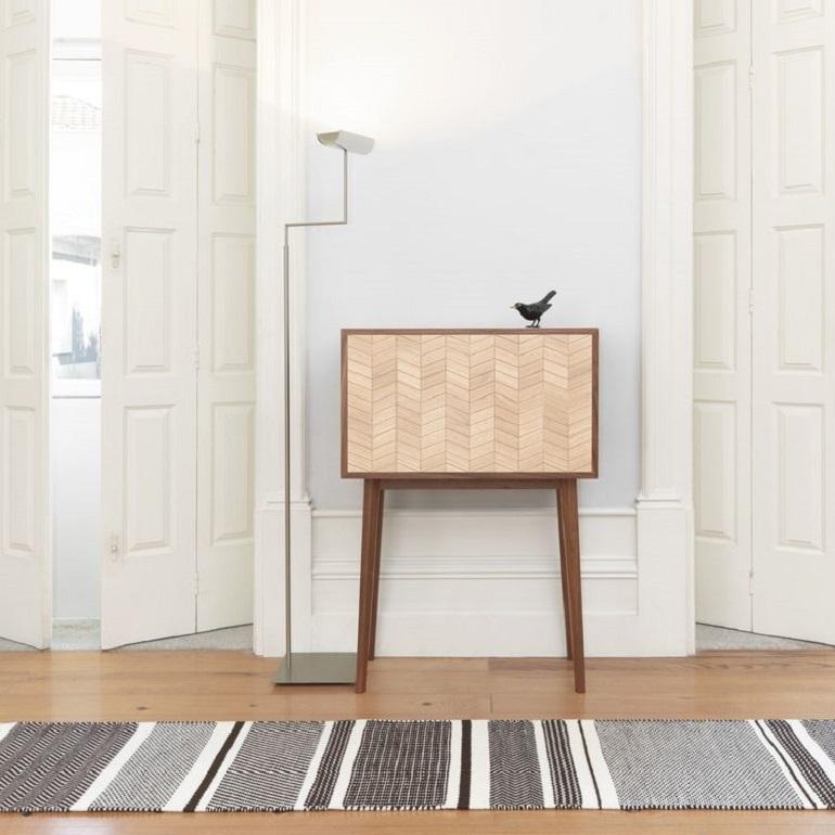 Transformable Walnut Cabinet with Versatile Design-Bar, Desk, or Storage For Sale 7