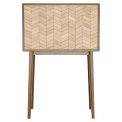 Transformable Walnut Cabinet with Versatile Design-Bar, Desk, or Storage