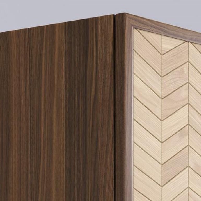 Transformable Walnut Cabinet with Versatile Design-Bar, Desk, or Storage In New Condition For Sale In NEW YORK, NY