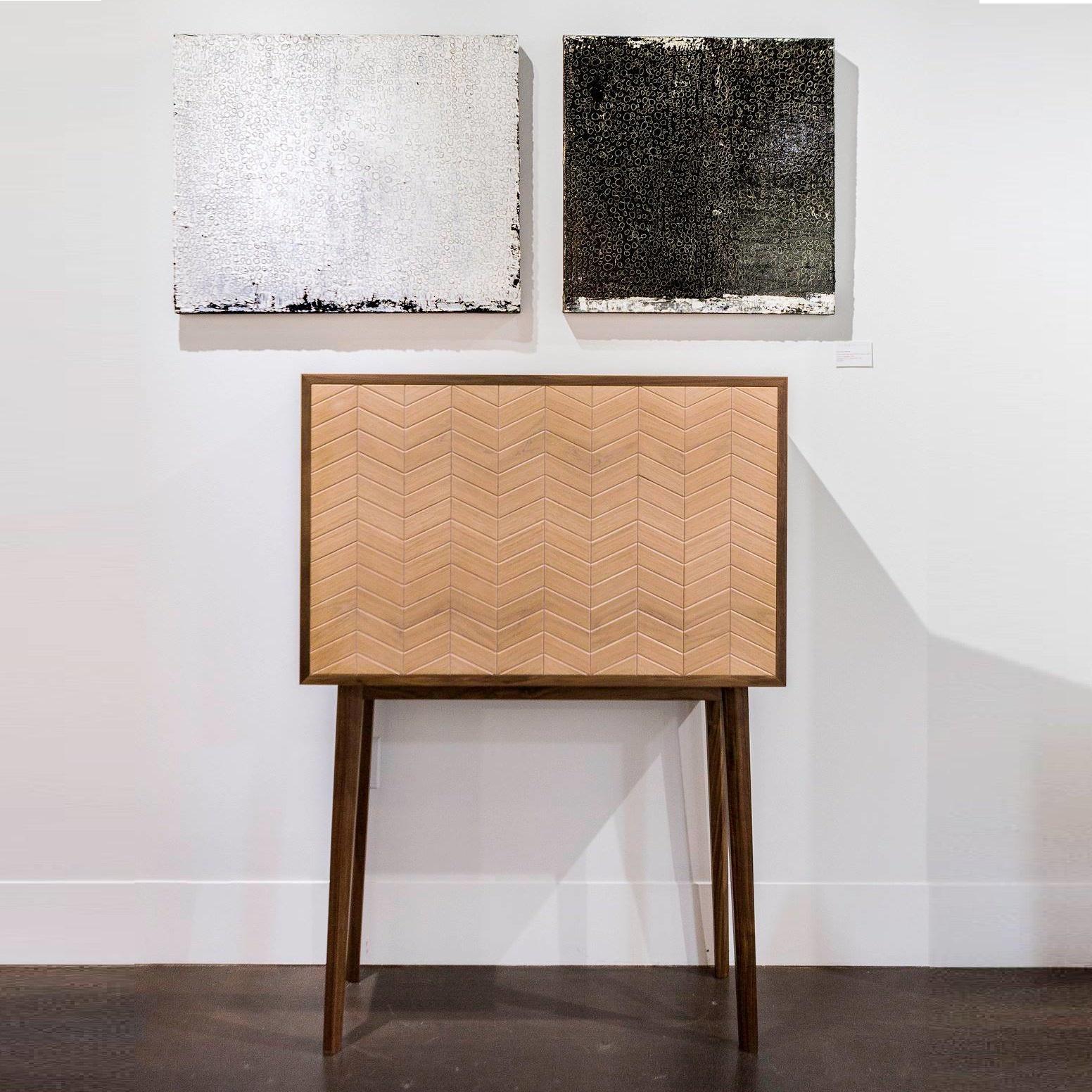 Transformable Walnut Cabinet with Versatile Design-Bar, Desk, or Storage For Sale 1