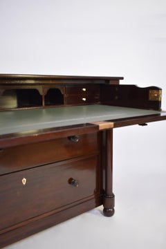 Transformation mahogany chest of drawers desk, 19th c.