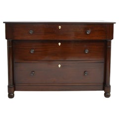 Transformation mahogany chest of drawers desk, 19th c.