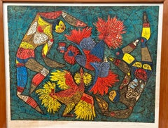 "Transformación" Grabado simbólico en color Prueba de artista