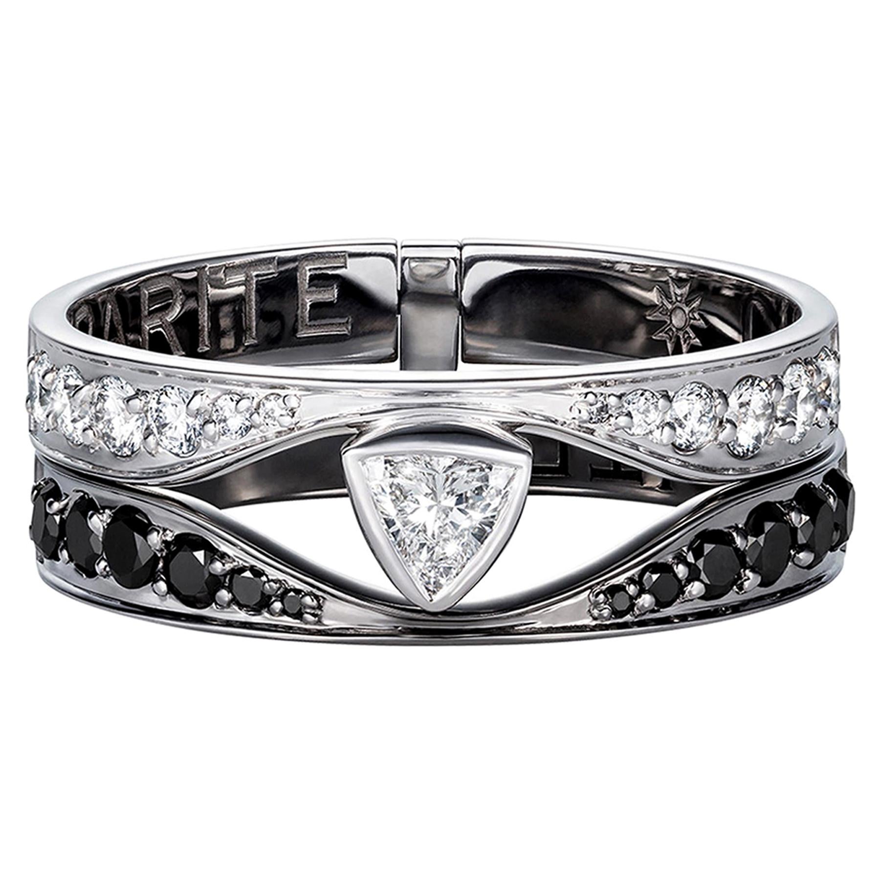 Rotante Octagonal Diamond Ring - $5,250 - 18 Kt Gold, Diamonds Italian  Men's Rings | Sauro