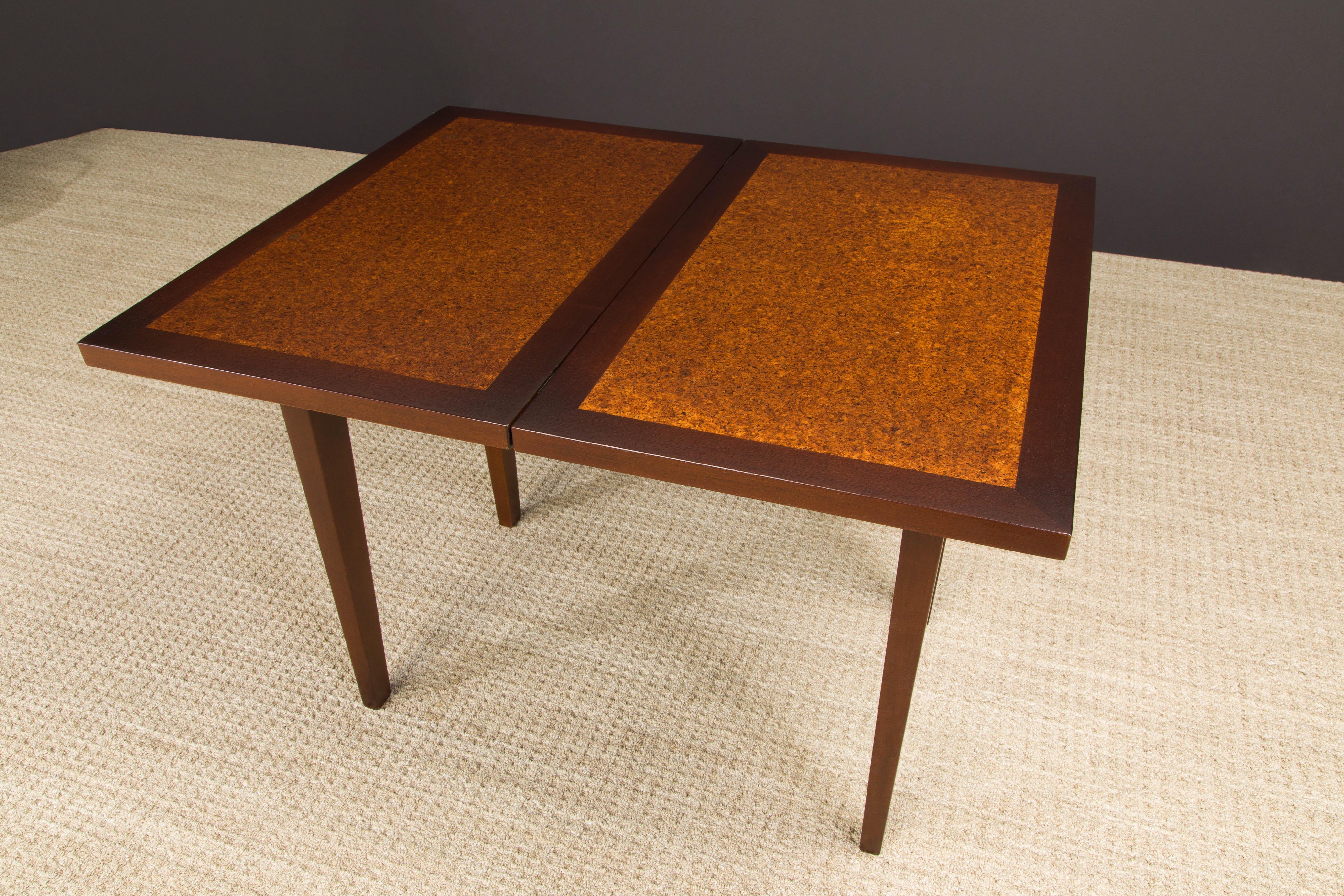 Transforming Flip-Top Cafe Table / Console by Edward Wormley for Dunbar, 1960s 3