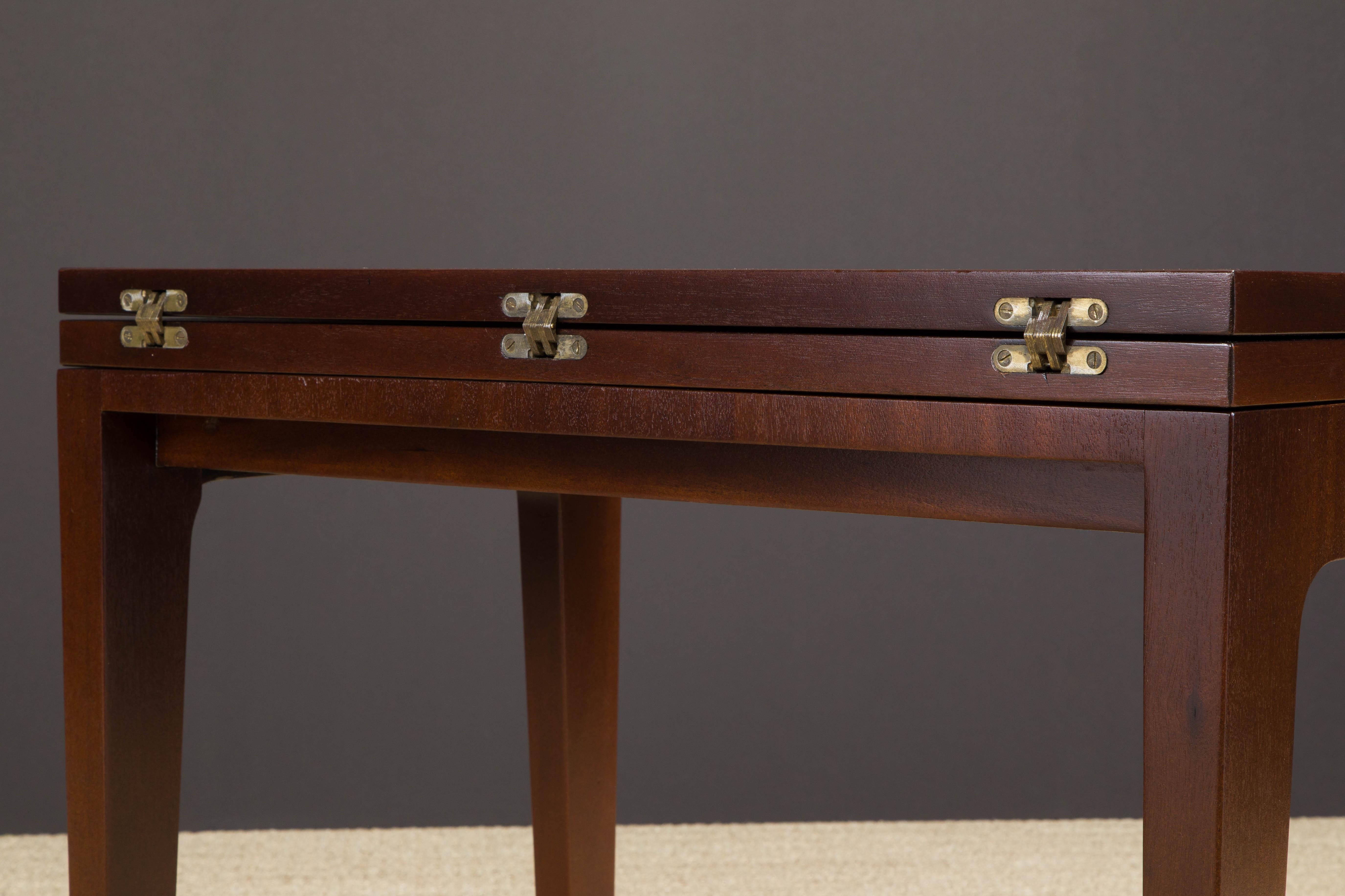 Transforming Flip-Top Cafe Table / Console by Edward Wormley for Dunbar, 1960s 11