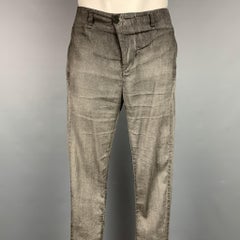 TRANSIT UOMO Size 34 Grey Distressed Cotton / Ramie Narrow leg Casual Pants