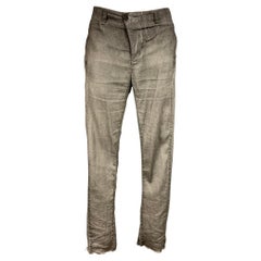 TRANSIT UOMO Size 34 Grey Distressed Cotton / Ramie Narrow leg Casual Pants