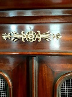 Transition Display Cabinet in Restored Mahogany Veneer