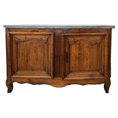 Antique Transition Louis XIV Buffet with Ardoise Marble Top