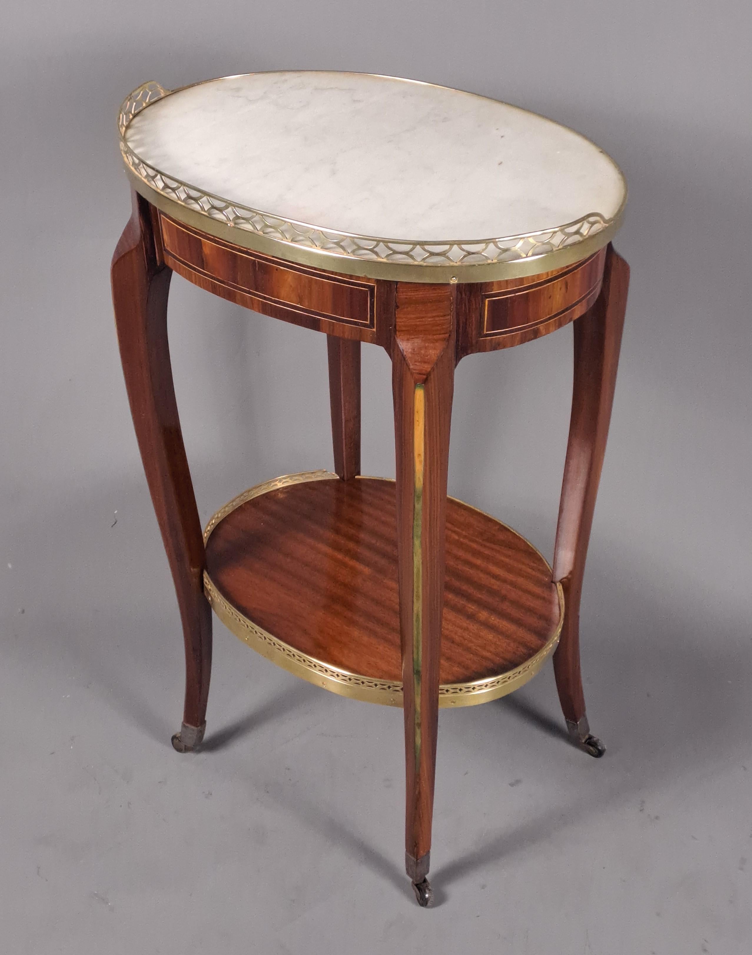 Table de salon d'époque Transition estampillée Lapie et poinçonnée par la ROOMS en vente 3