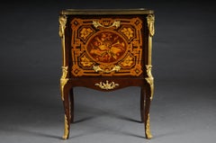 Transition Side Table Chest of Drawers Napoleon III Marquetry