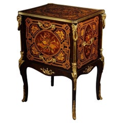 Vintage Transition Side Table Chest of Drawers Napoleon III Marquetry