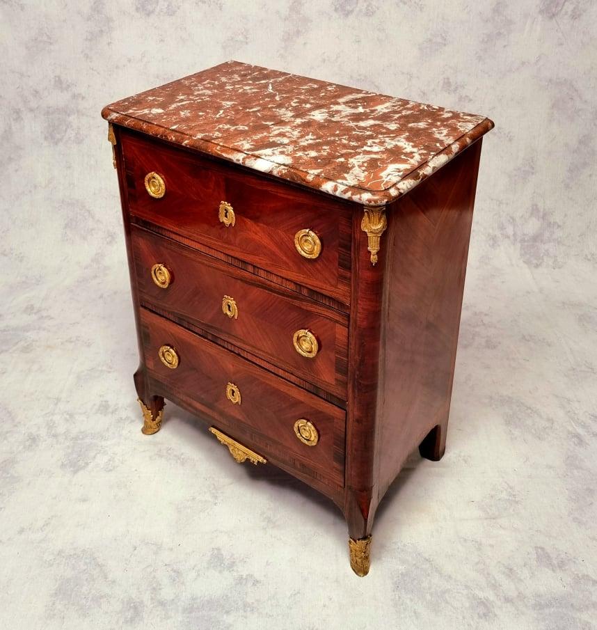 Inlay Transition Style Between Two Commode, Amaranth, 19th For Sale