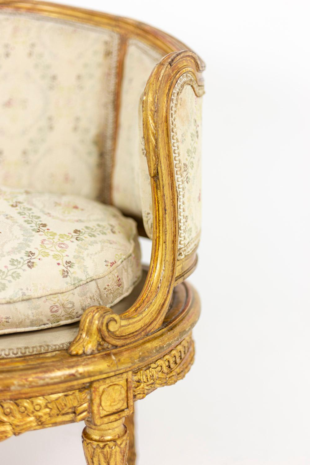 Transition Style Sofa in Giltwood, 1900's 6
