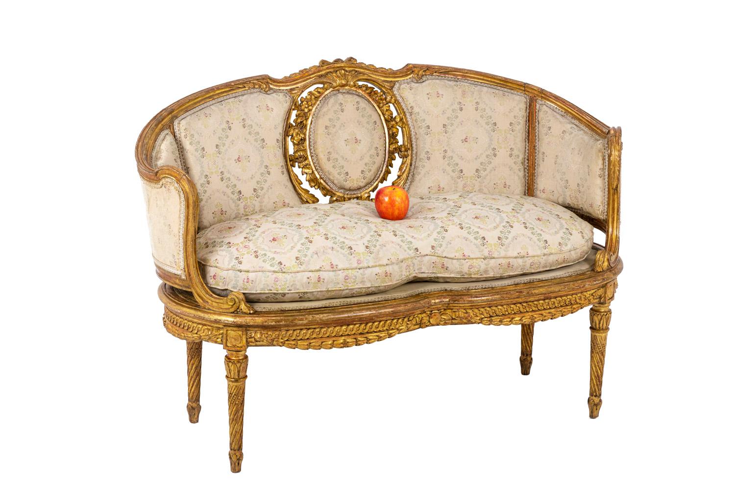 Other Transition Style Sofa in Giltwood, 1900's