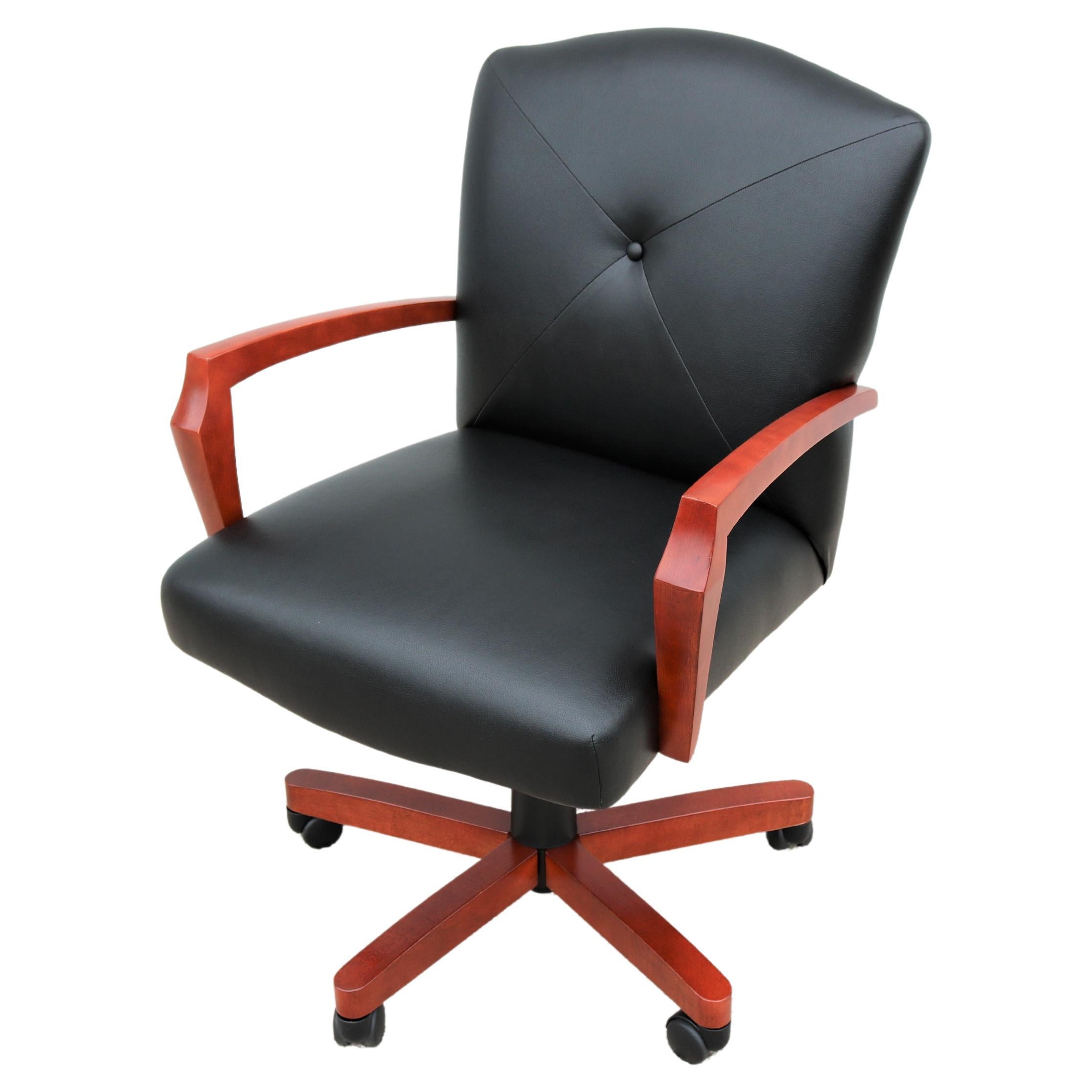 Transitional Andrew Gower for Jasper Group Portrait Management Swivel Desk Chair For Sale